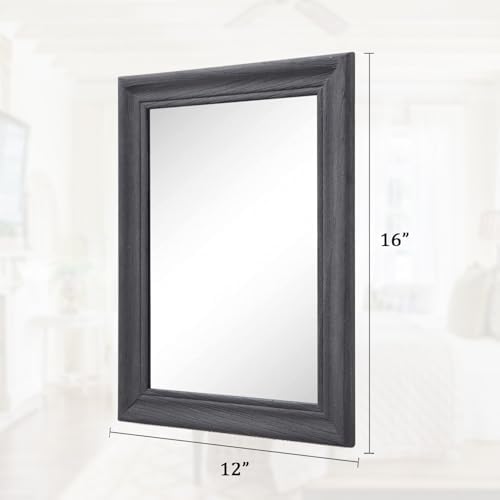 Retro Wall Mirror with Wood Frame Farmhouse Rectangle Hanging Mirrors Decorative - Image 7