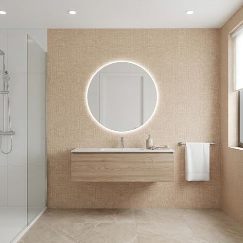 WADILE Grasscloth Peel and Stick Wallpaper 23.6 x 472 in Khaki - Image 6