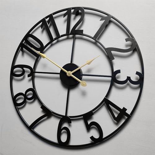 Large Outdoor Clock, Silent Non-Ticking Battery Operated Outdoor Wall Clock - Image 6