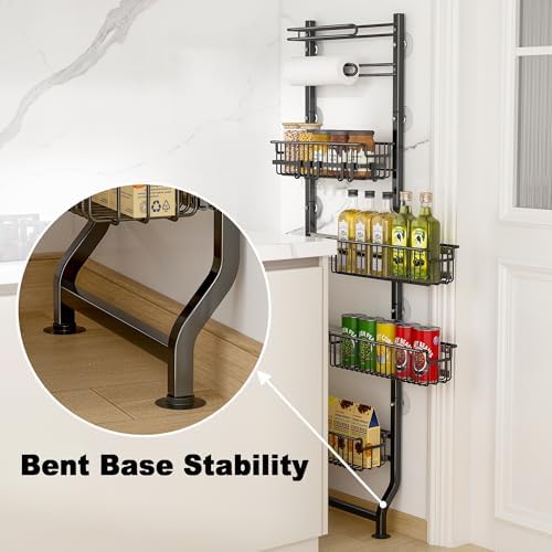 BUKFEN 6-Tier Slim Corner Shelf, Spice Rack Narrow Storage Next to Fridge - Image 6