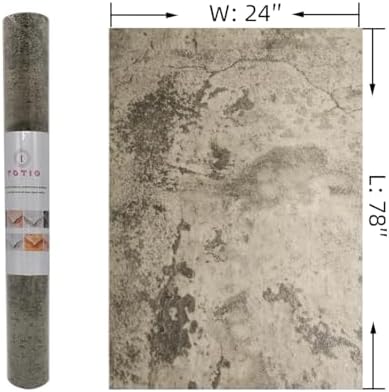 TOTIO Wide Grey Concrete Wallpaper Peel Stick 24x78inch Matte Thicken - Image 7