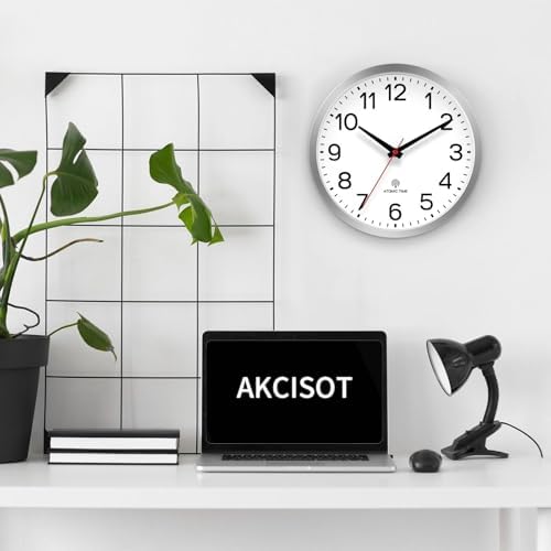 AKCISOT 10 Inch Wall Clock, Silent Battery Operated Analog Clock - Image 7