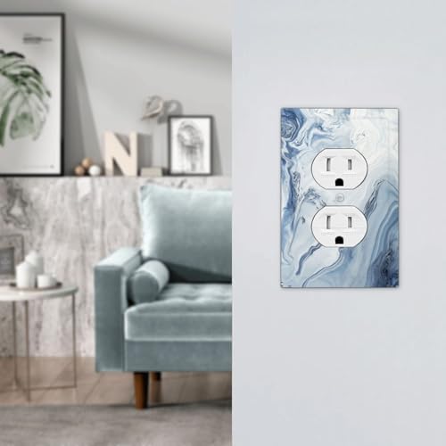 Outlet Covers Blue Marble Pattern 1 Gang Duplex Light Switch Cover Electrical - Image 7