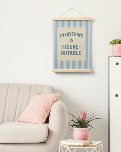 FGFK Everything Is Figureoutable Inspirational Wall Art Poster Hanger Frame - Image 7