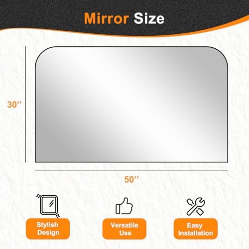 Delma 30"x50" Black Metal Framed Bathroom Mirror - Image 6