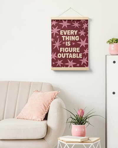 FGFK Everything Is Figureoutable Inspirational Wall Art Poster Hanger Frame - Image 7