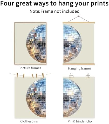 Baccone Disco Ball Wall Art Aesthetic Preppy Canvas Wall Decor Disco Ball - Image 7
