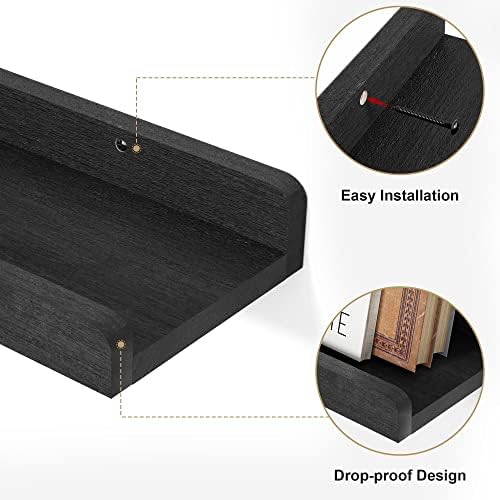 Love-KANKEI 36" Long Black Floating Shelves - Image 6