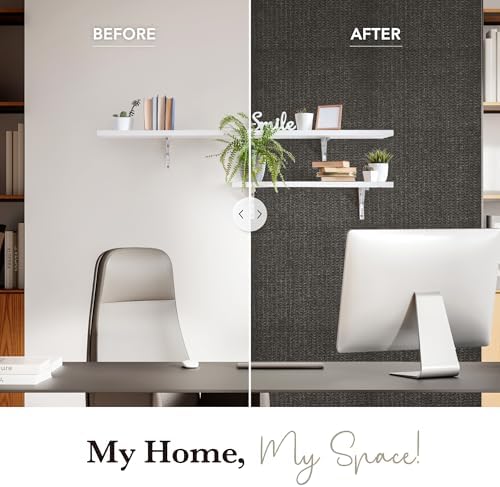 GoDear Design Faux Grasscloth Wallpaper, Earl Grey - Image 6