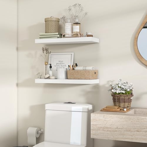 Heimlove Floating Shelves 23.6" W x 9.3" D White Set of 2 - Image 6