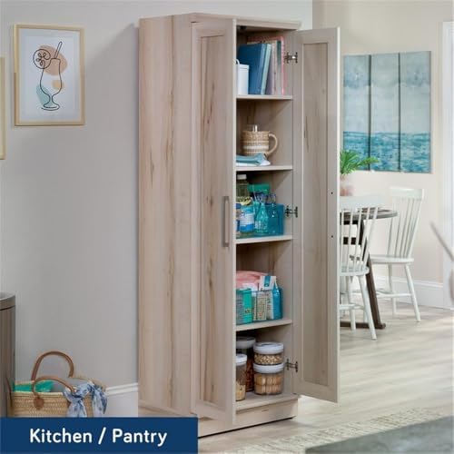 Sauder HomePlus Two Door Storage Cabinet/Pantry Cabinet, Pacific Maple Finish - Image 6