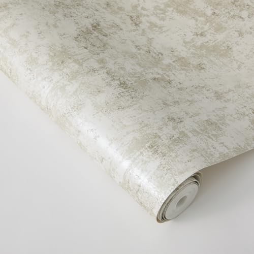 Tempaper Metallic Pearl Distressed Gold Leaf Removable Peel and Stick Wallpaper - Image 6