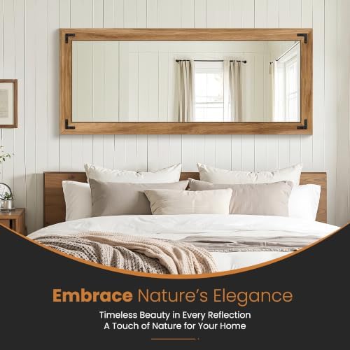 Wood Framed Full Length Mirror for Wall - Image 6