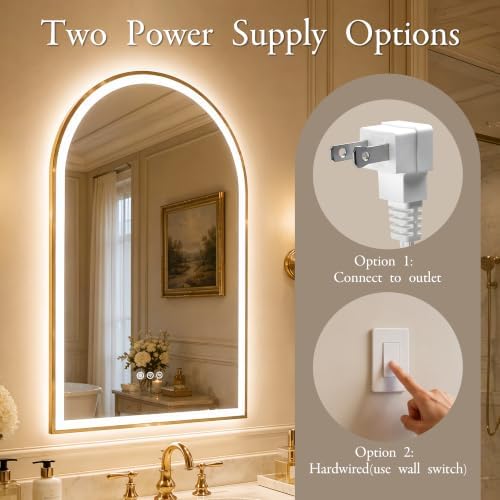 Saliwa Arched Bathroom Mirror - Image 7