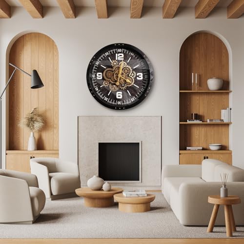 27 inch Large Real Moving Gears Wall Clocks - Image 6