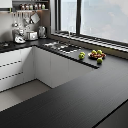 Abyssaly Black Wood Contact Paper Peel and Stick Wallpaper - Image 6