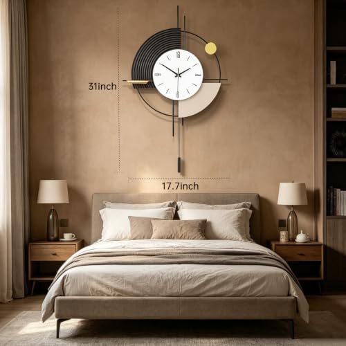 Large Black Modern Wall Clock - Image 7
