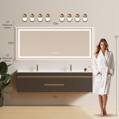 72"x30" LED Bathroom Mirror - Image 6