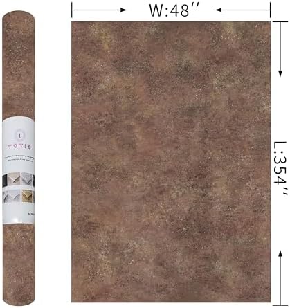 48x354in Extra Wide Concrete Wallpaper Peel and Stick Retro Brick Red Granite - Image 7