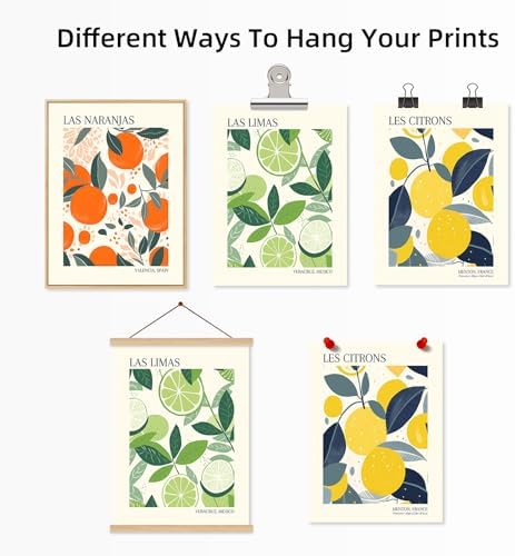 Fruit Market Wall Art Decor Kitchen Lemon Pictures Wall Art Fruit Botanical - Image 7