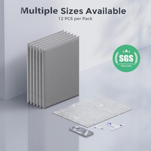 12 Pack Self-Adhesive Acoustic Panels, 2nd Generation Sound Absorbing Panel - Image 7