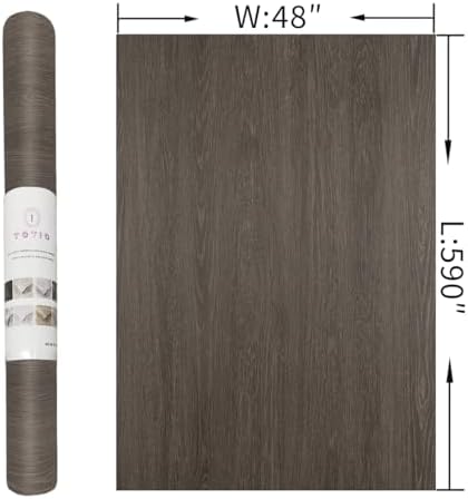 48x590inch Extra Wide Black Walnut Wood Wallpaper Dark Brown Wood Grain Vinyl - Image 7
