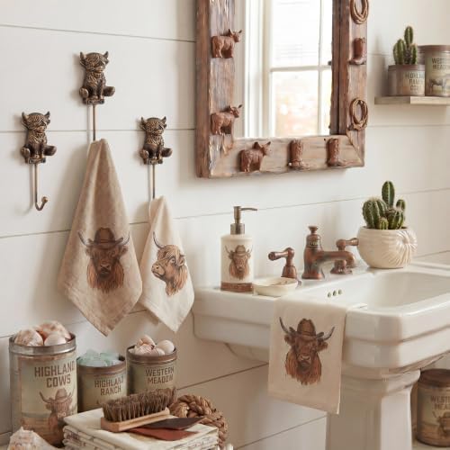 Hicarer 3 Pcs Highland Cow Wall Hooks Cast Iron Hangers - Image 6