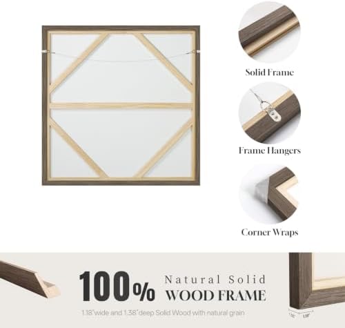 Oversized Framed Neutral Abstract Wall Art - Image 7