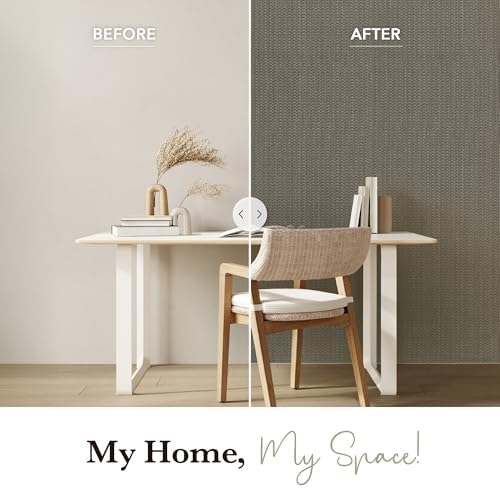 GoDear Design Black Grasscloth Wallpaper, Coffee Chat - Image 6