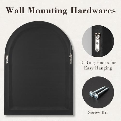 Axeman 24x36 Arched Wall Mirror, Decorative Bathroom Mirror, Traditional - Image 6