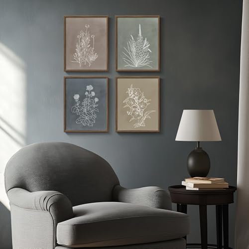 Framed Boho Neutral Botanical Floral Wall Art - Image 7