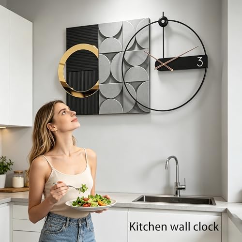 Modern oversized Wall Decor Clock, Large Geometric Decorative Wall Clock - Image 6
