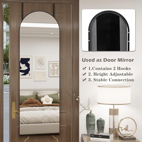 48"x 14" Arched Full Length Door Mirror, Full Body Mirror - Image 7