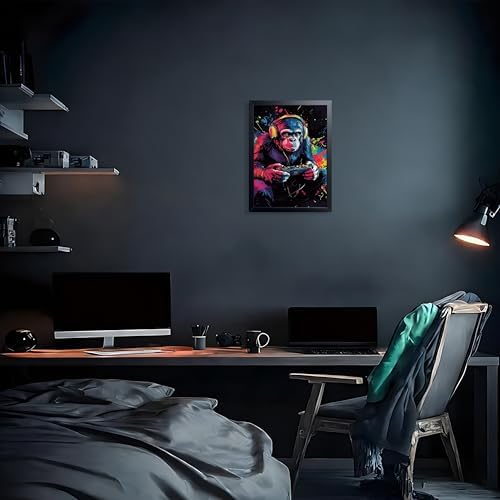 Gamer Monkey Wall Art, Gorilla Playing Video Game - Image 7
