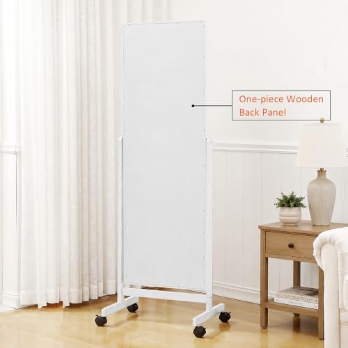 Full Length Mirror with Wheels, Rolling Standing Dressing Mirror - Image 6