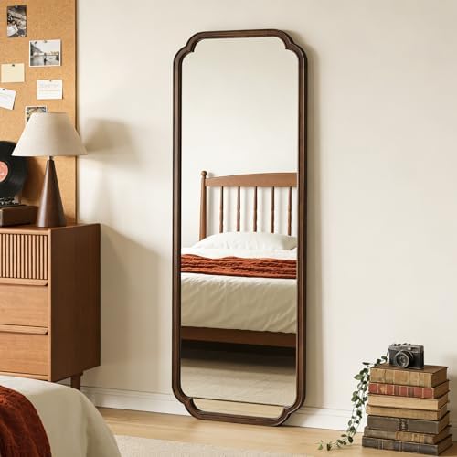 HOMECOOKIN Full Length Mirror Wall Mounted, Rustic Wooden Frame Floor Mirror - Image 6