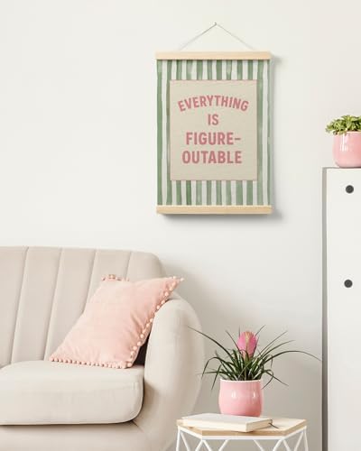 FGFK Preppy Pink and Green Everything Is Figureoutable Inspirational Framed - Image 7