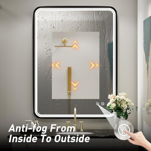 LED Bathroom Mirror with Lights, 32x24 Inch - Image 6