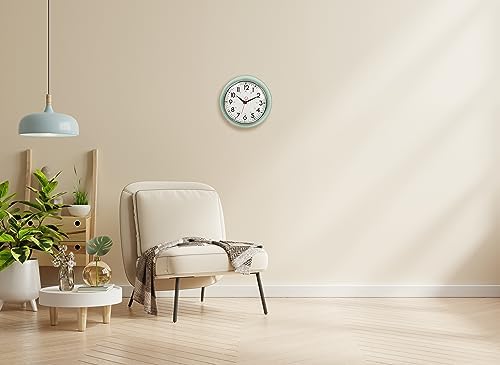 4 Pack Kiera Grace Retro Decorative Analog Round Wall Clock, 9.5" D x 2" W - Image 6