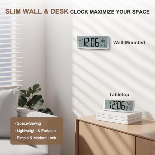 Soobest 8.5 Inch Digital Wall Clock Battery Operated, Compact Display - Image 6