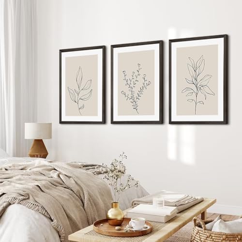 Botanical Wall Art Decor Neutral Wall Decor Boho Beige Canvas Wall Art - Image 7