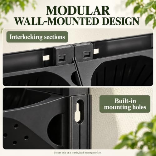 Vertical Wall Planter 9 Pots Modular Hanging Garden - Image 7