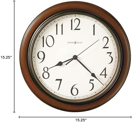 Howard Miller Genesee Wall Clock II 547-685 – Medium Brown Cherry Finished Case - Image 2