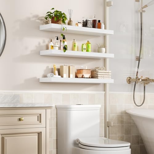 RALGEND Floating Shelves for Wall, 31.5" Long Wall Shelf Set of 3 - Image 7