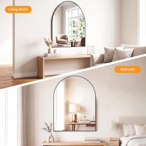 Sweetcrispy 30"x40" Arched Bathroom Mirror, Bathroom Mirrors - Image 6