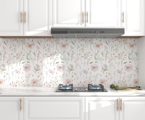 Floral Peel and Stick Wallpaper Boho Contact Paper 17.3"×393" - Image 6