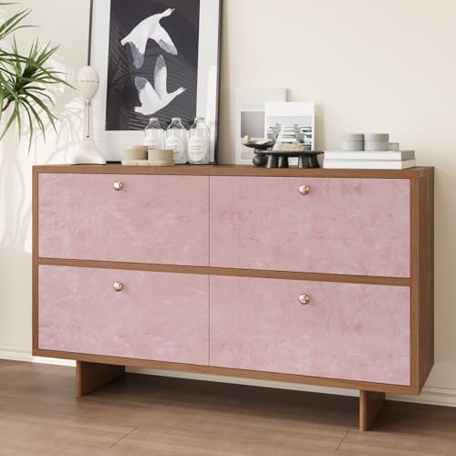 VaryPaper 15.7"x78.7" Pink Crushed Velvet Wallpaper Peel and Stick Soft Felt - Image 7