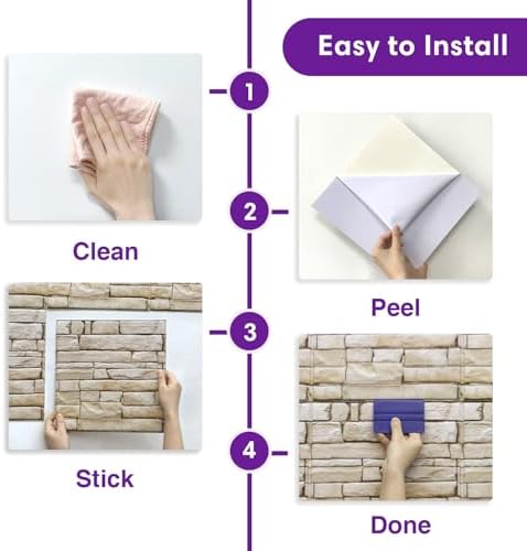 3D Faux Stone Wall Panels Peel and Stick, Designed - Image 6