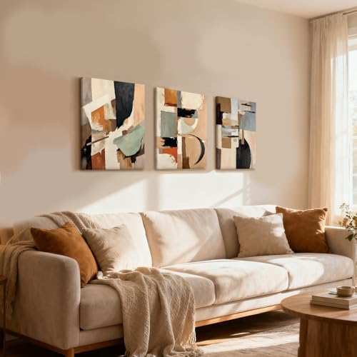 LYYGLYY 3Pcs Framed Abstract Textured Canvas Print Wall Art 12x16 Inches - Image 7