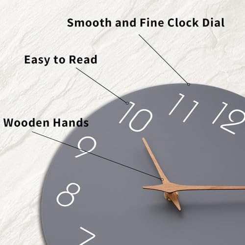 Mosewa Wall Clock Silent Non-Ticking Battery Operated 10" Modern - Image 6